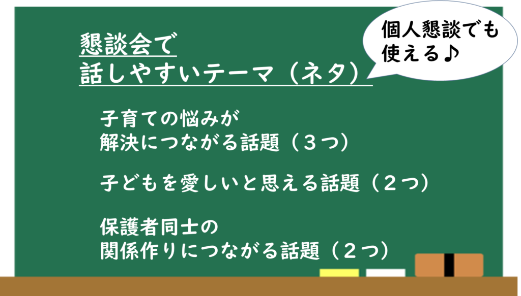 懇談会で話しやすいテーマ（ネタ）
