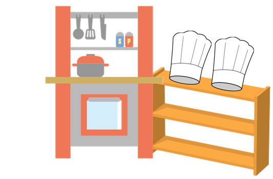 ままごとコーナー